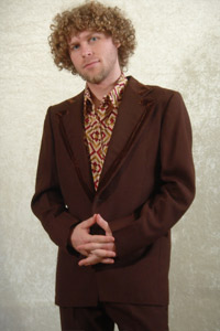 Chocolate Brown Funky Retro Suit Kool 4 Kats Costume hire