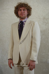 Q1 Cream Retro Suit Kool 4 Kats Costume Hire