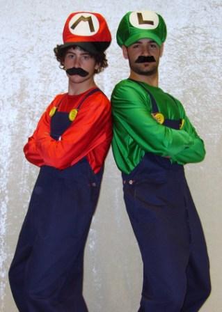 Mario and Luigi Bros Mens Large to XL Kool 4 Kats Costume Hire