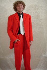 Red Funky Suit Kool 4 Kats Costume Hire