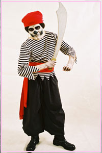 Pirate Skeleton Kool 4 Kats Costume Hire