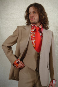 Q Tan Retro Suit Kool 4 Kats Costume Hire