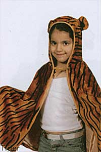 Tiger Cape Kool 4 Kats Childrens Costume Hire