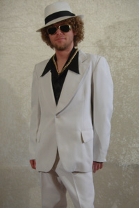 U White Retro Vinatge Suit Kool 4 Kats Costume Hire
