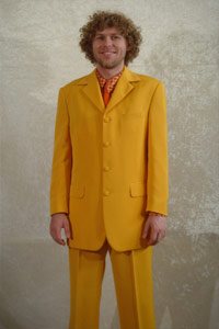 Bright Yellow Funky Suit Kool 4 Kats Costume hire